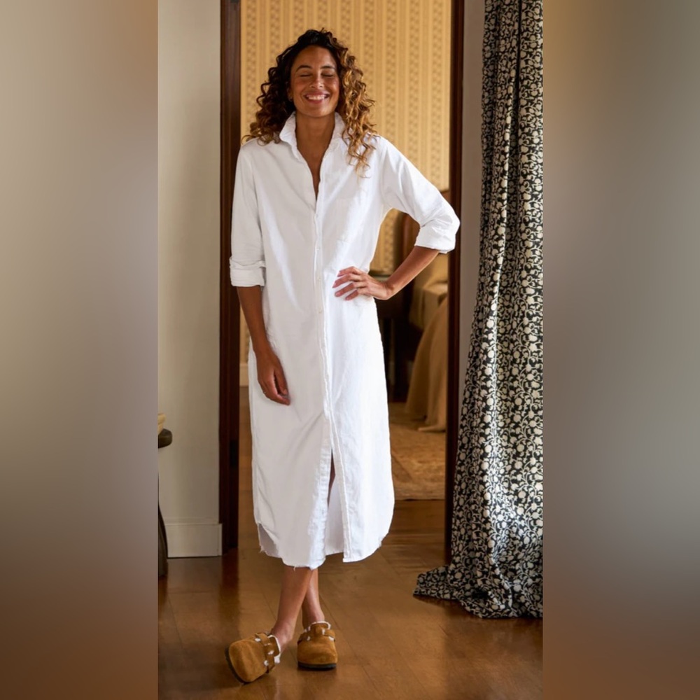 Frank & Eileen Rory Vintage White Famous Denim Maxi Dress